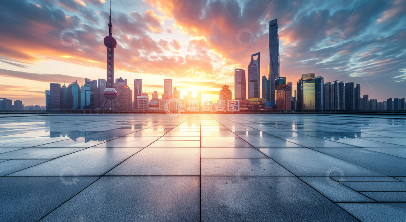 高清大图下载【趣麦麦图】城市建筑高楼商务唯美场景