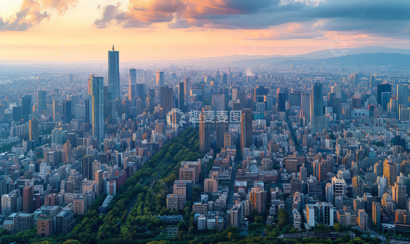 高清大图下载【趣麦麦图】建筑城市高楼云朵