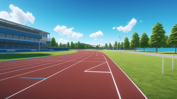 田径跑道学校操场