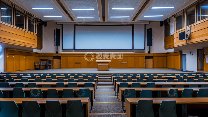 高清大图下载【趣麦麦图】学校开会礼堂教室