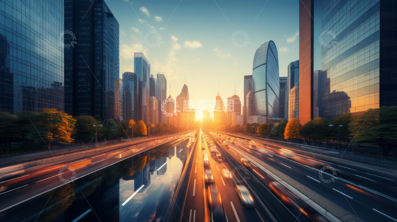 高清大图下载【趣麦麦图】城市建筑高楼大厦场景