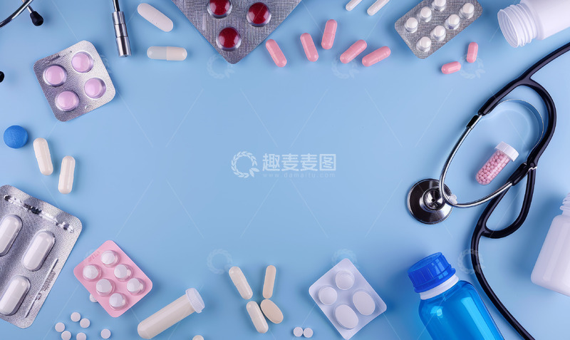高清大图下载【趣麦麦图】听诊器药丸医疗健康