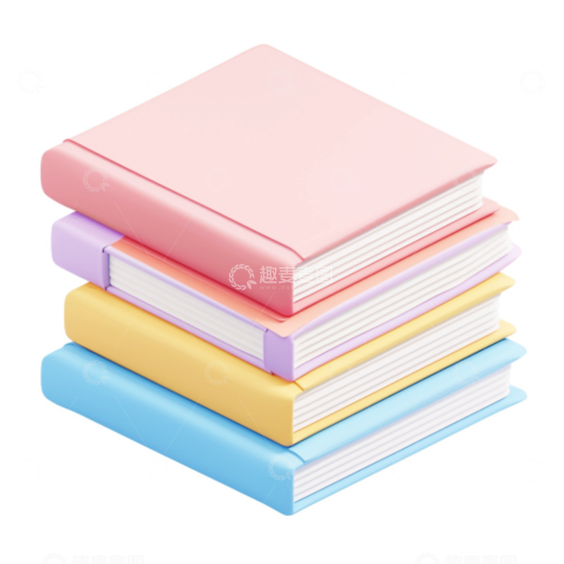 高清大图下载【趣麦麦图】卡通清新书本