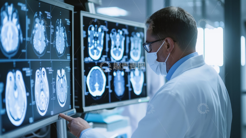高清大图下载【趣麦麦图】医生在查看诊疗结果