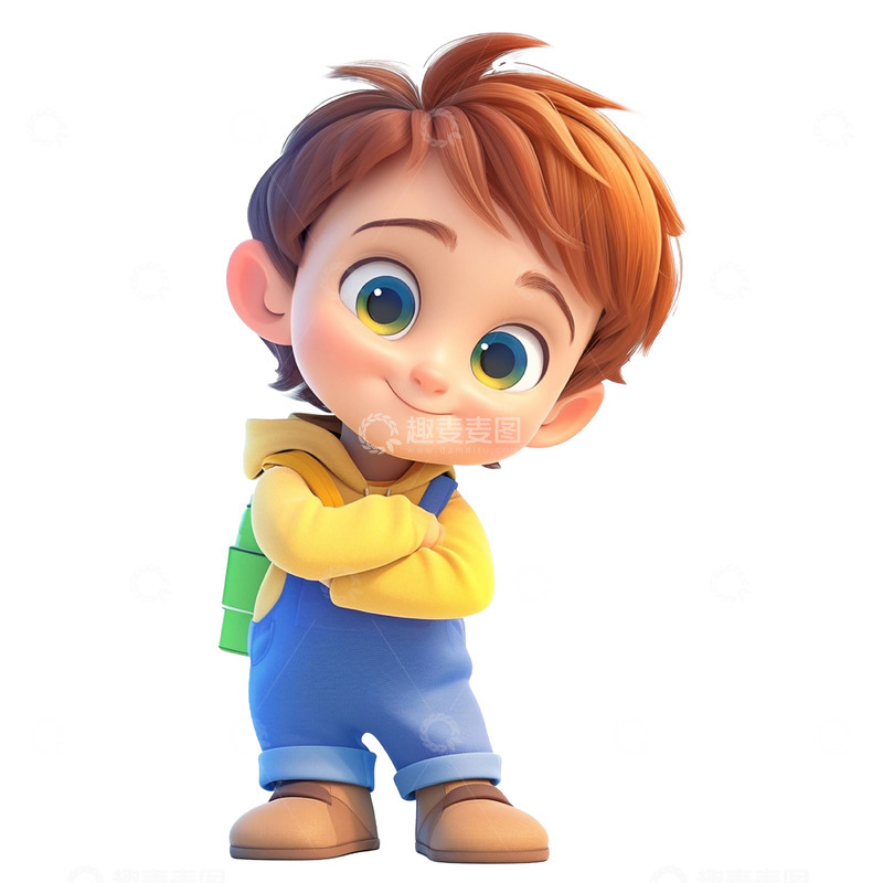 高清大图下载【趣麦麦图】卡通阳光可爱男孩人物
