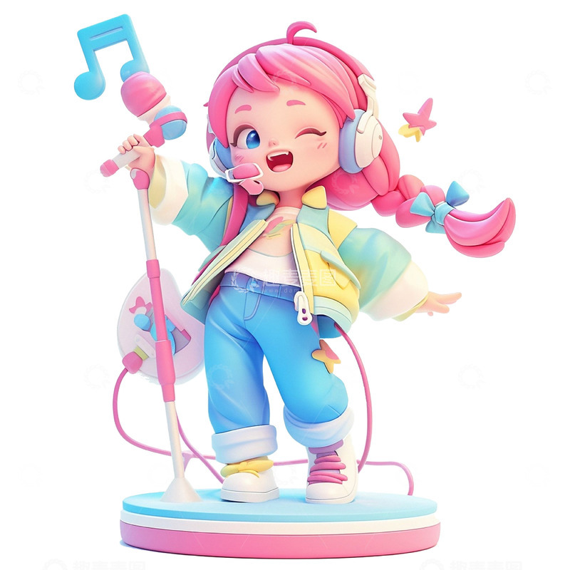 声乐暑假班卡通女孩