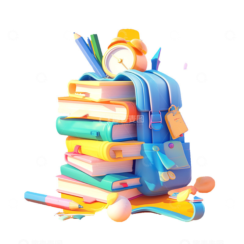 3D立体书本书包