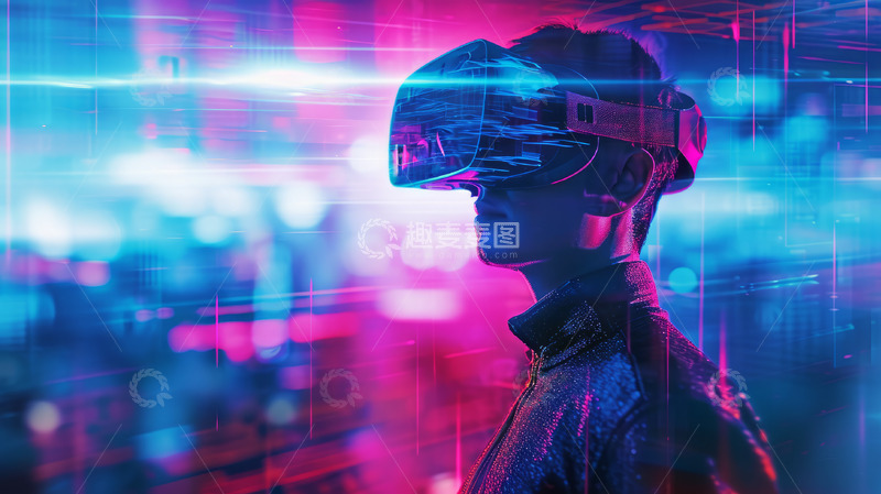 高清大图下载【趣麦麦图】智能科技未来VR背景