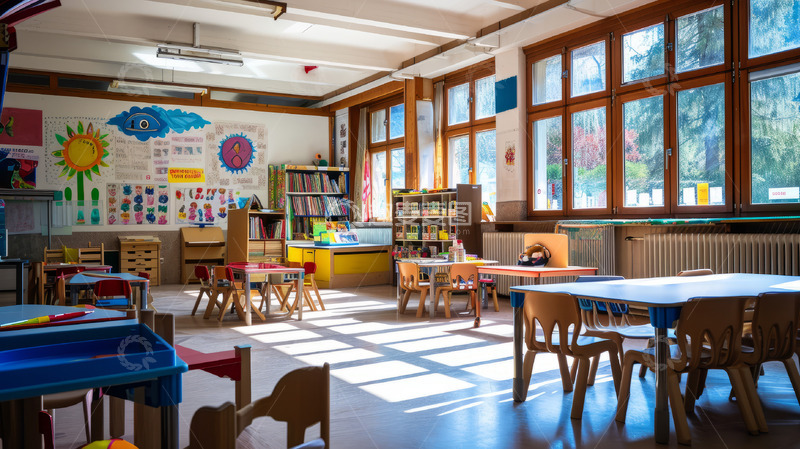 高清大图下载【趣麦麦图】幼儿园教室背景
