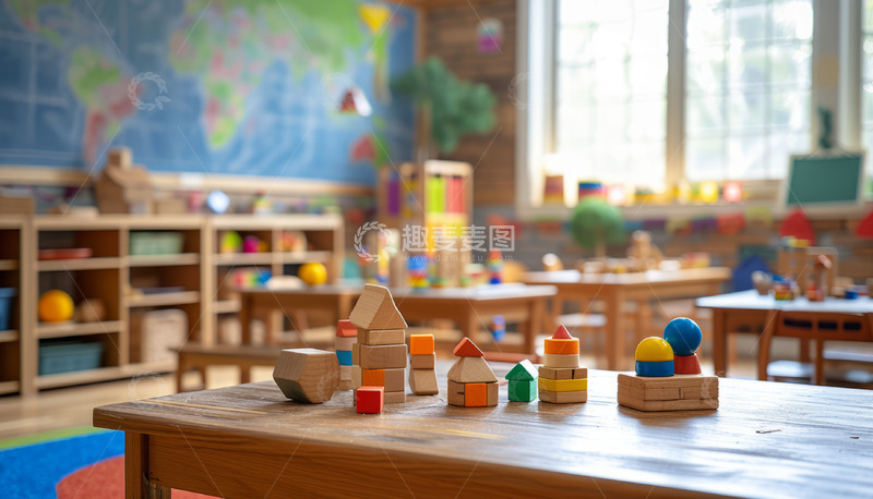 高清大图下载【趣麦麦图】儿童积木木块特写