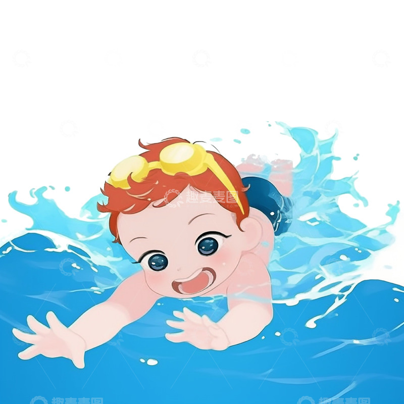 高清大图下载【趣麦麦图】暑假防溺水禁止游泳