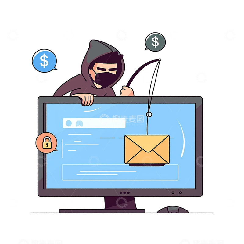 高清大图下载【趣麦麦图】网络电信诈骗