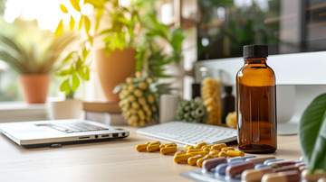 桌上的药物药丸