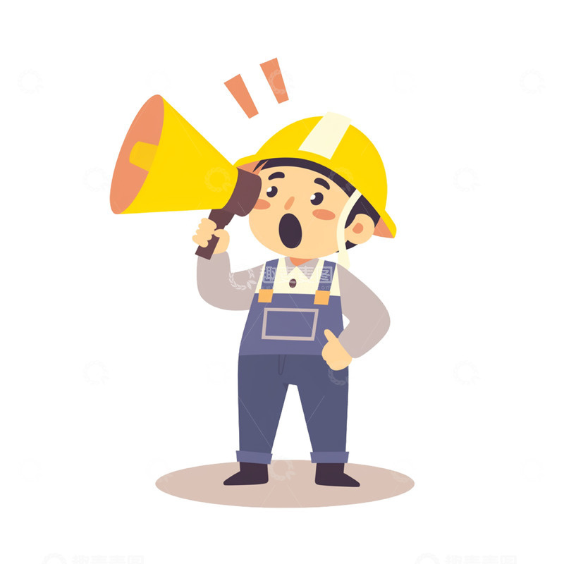 高清大图下载【趣麦麦图】安全生产卡通人物
