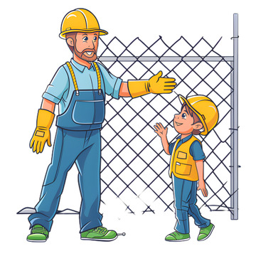 卡通安全生产漫画