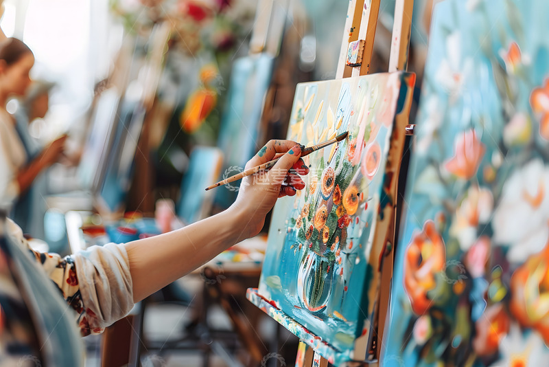 高清大图下载【趣麦麦图】美术培训画画兴趣班摄影