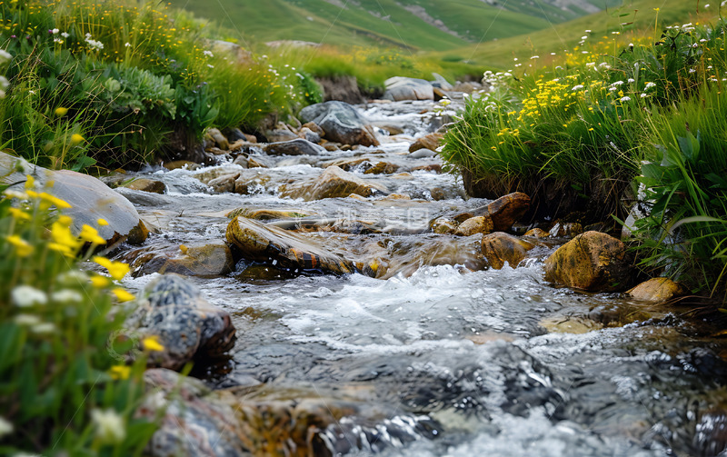 高清大图下载【趣麦麦图】山涧山河流漂流溪水小溪