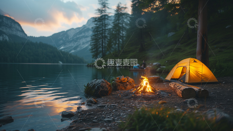 高清大图下载【趣麦麦图】户外帐篷露营背景