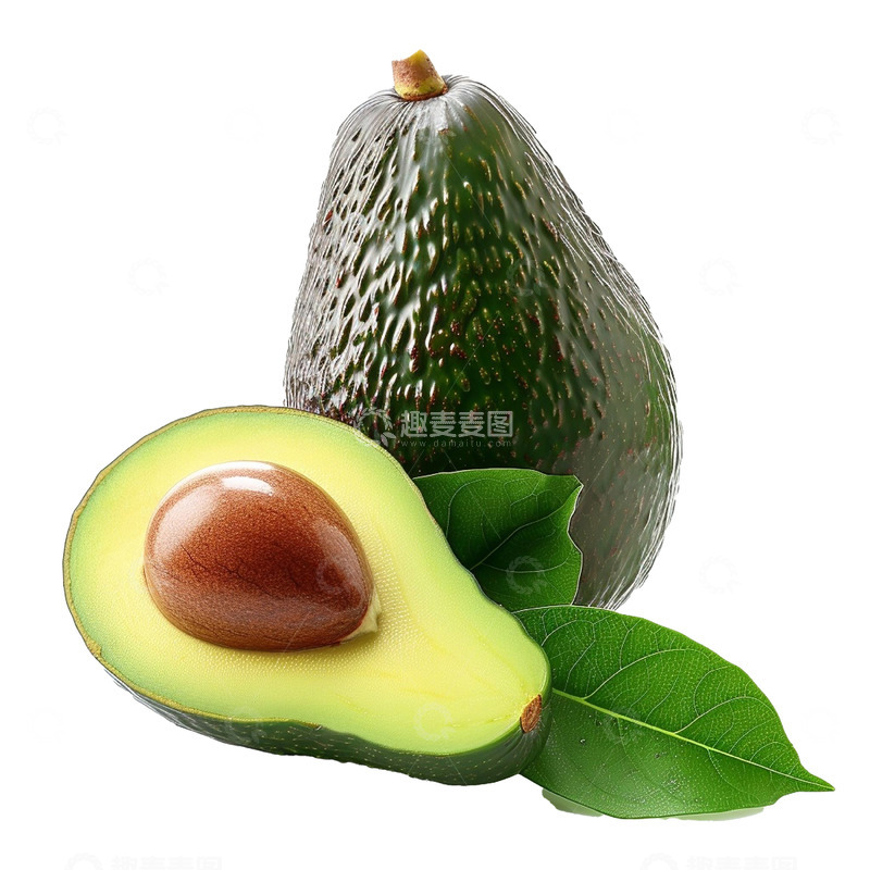 高清大图下载【趣麦麦图】绿色牛油果实物