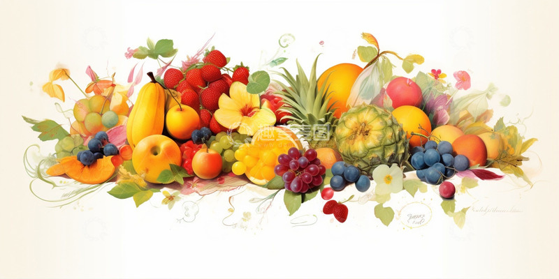 高清大图下载【趣麦麦图】夏天卡通水果背景