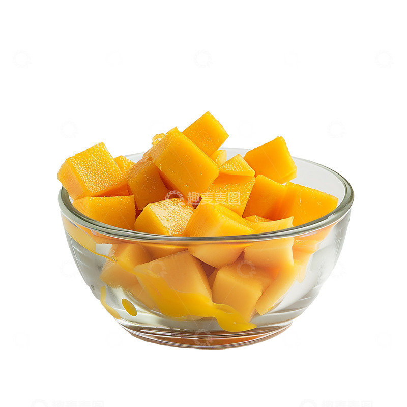 高清大图下载【趣麦麦图】玻璃碗黄色芒果