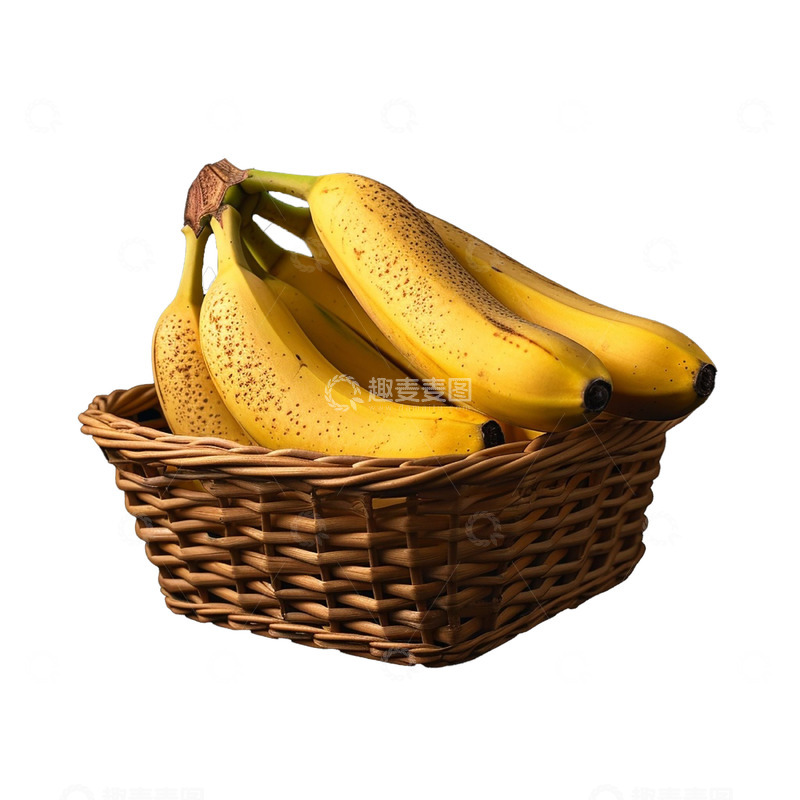 高清大图下载【趣麦麦图】夏天蓝子新鲜黄色香蕉