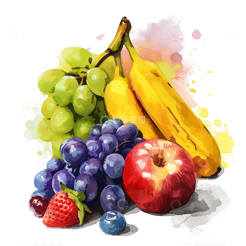 高清大图下载【趣麦麦图】卡通手绘水果