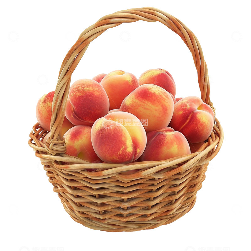 高清大图下载【趣麦麦图】夏天篮子水果桃子