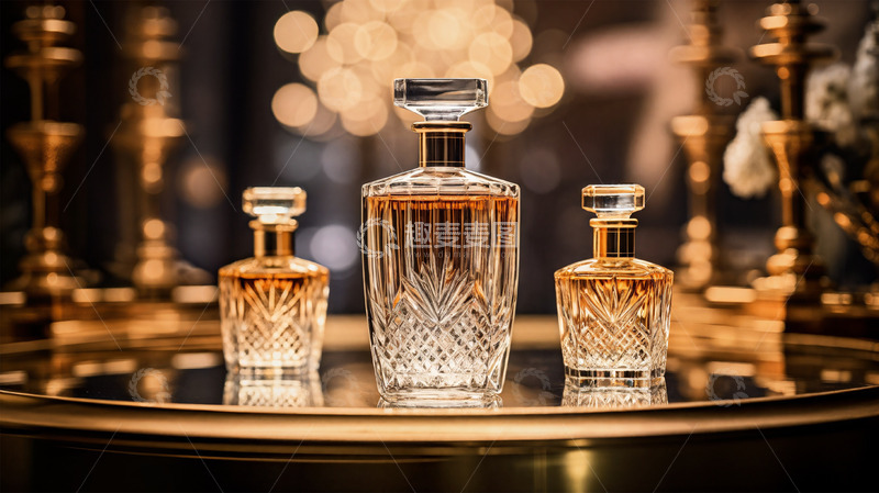 高清大图下载【趣麦麦图】香水产品玻璃高端奢侈品场景静物