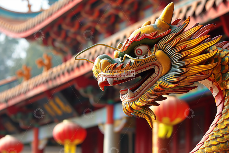 高清大图下载【趣麦麦图】故宫中的龙AI摄影图