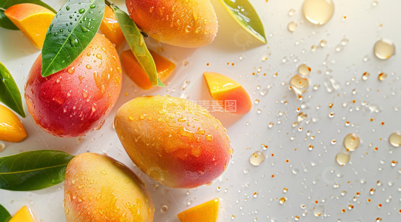 高清大图下载【趣麦麦图】芒果海报背景