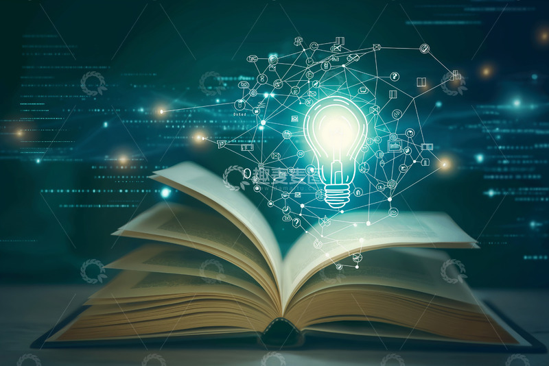 高清大图下载【趣麦麦图】书本灯光AI摄影图素材