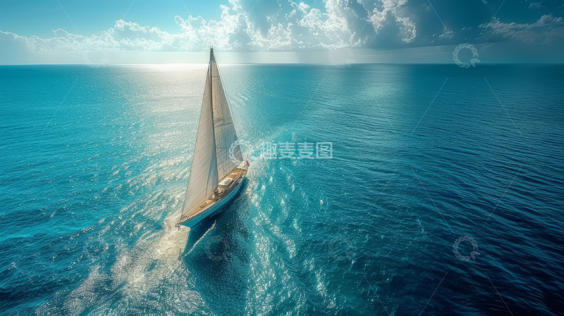 高清大图下载【趣麦麦图】海上航行帆船