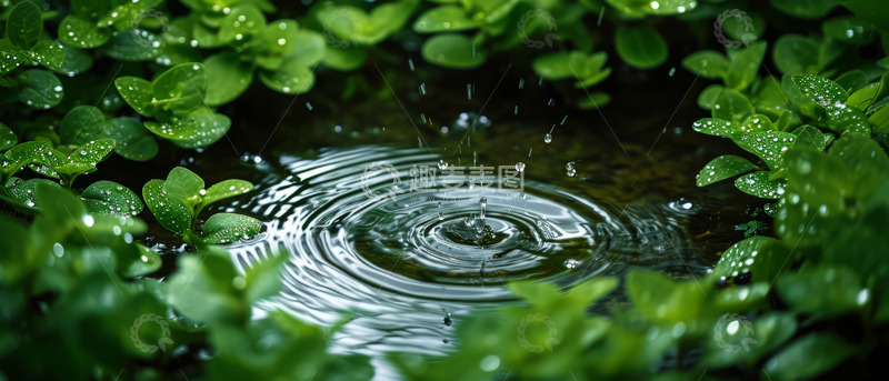 高清大图下载【趣麦麦图】露珠水滴树叶自然