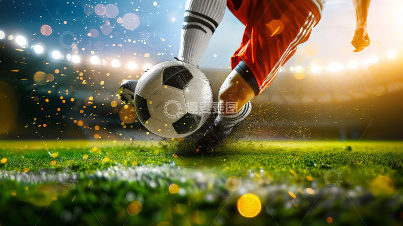 高清大图下载【趣麦麦图】足球运动员海报背景
