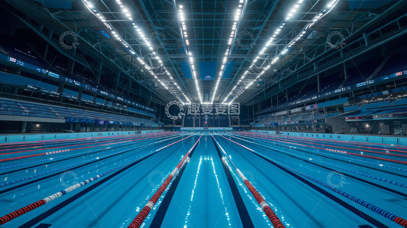 高清大图下载【趣麦麦图】游泳池游泳馆运动摄影