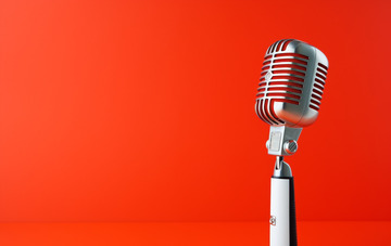 专业银色金属麦克风