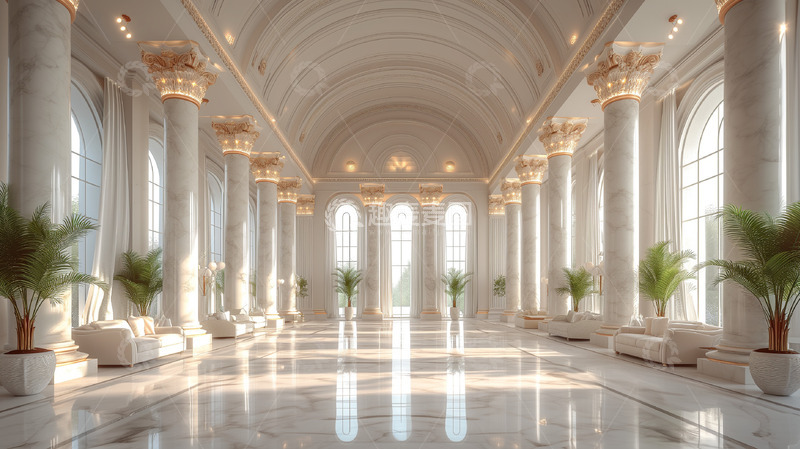 高清大图下载【趣麦麦图】度假酒店大堂摄影