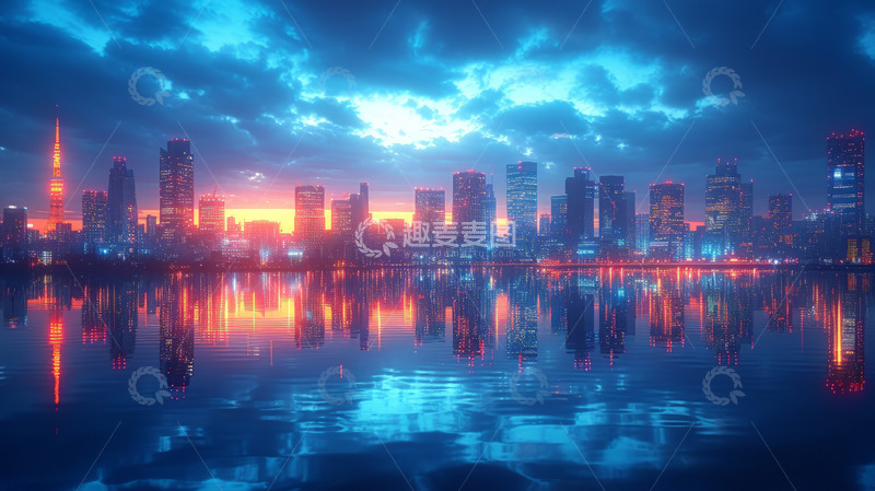 高清大图下载【趣麦麦图】城市夜景灯光摄影