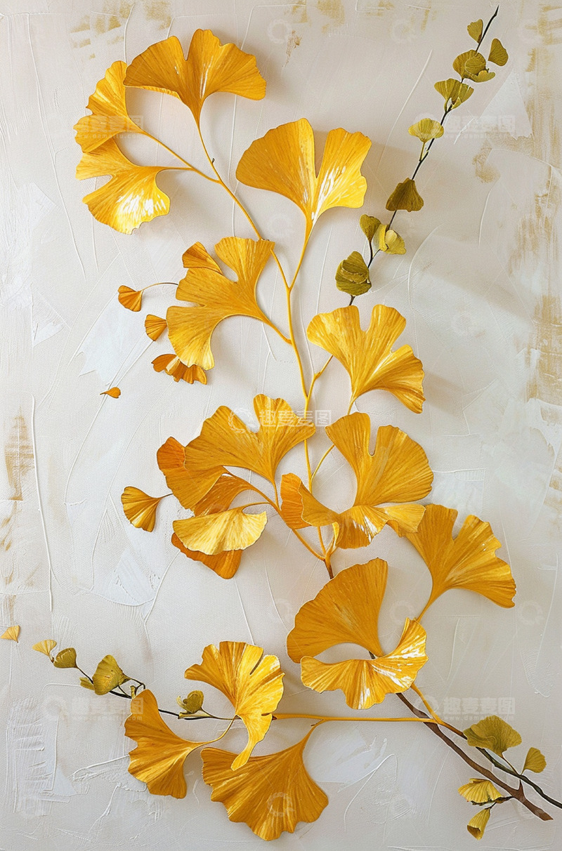 高清大图下载【趣麦麦图】秋天秋日立秋秋分创意银杏
