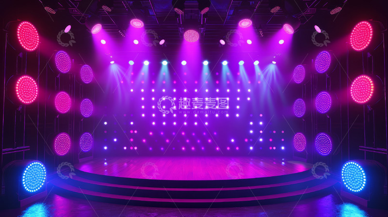 高清大图下载【趣麦麦图】简约大气舞台海报背景