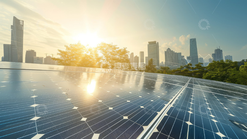 高清大图下载【趣麦麦图】太阳能电池板光伏