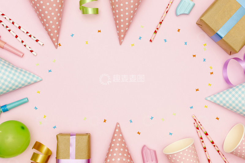 高清大图下载【趣麦麦图】粉红庆典生日装饰