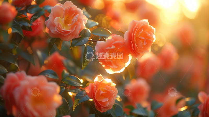 高清大图下载【趣麦麦图】阳光下粉色花