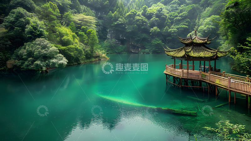 高清大图下载【趣麦麦图】山间小溪自然美景