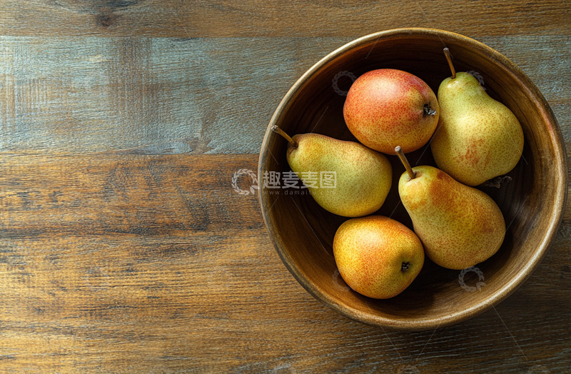 高清大图下载【趣麦麦图】一碗梨俯视摄影图