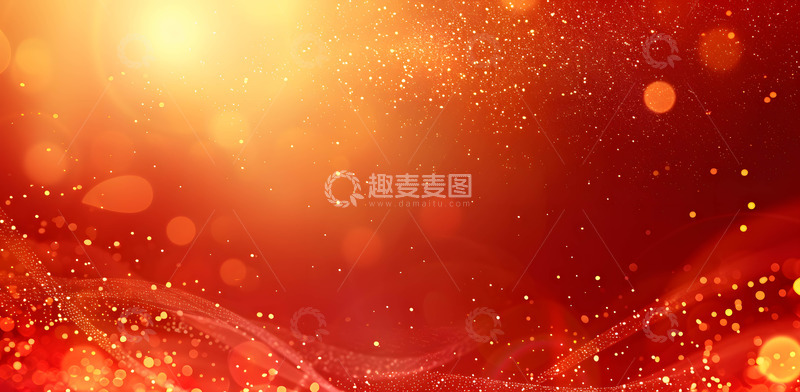高清大图下载【趣麦麦图】红色日出喜庆背景