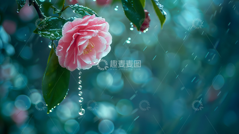 高清大图下载【趣麦麦图】雨中玫瑰特写摄影