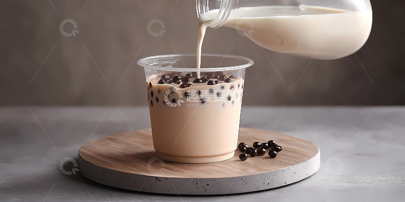 高清大图下载【趣麦麦图】实拍珍珠奶茶制作图片