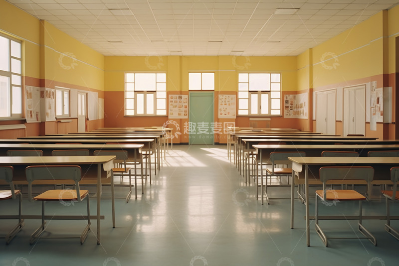 高清大图下载【趣麦麦图】光明教室的静谧时光